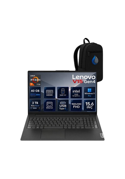 Lenovo V15 Gen 4 ABP 82YY0013TRRNP15 R7-7730 40 GB 2 TB NVMe SSD 15.6" W11P Dizüstü Bilgisayar Lenovo V15 Gen 4 ABP 82YY0013TRRNP15 R7-7730 40 GB 2 TB NVMe SSD 15.6" W11P Dizüstü Bilgisayar