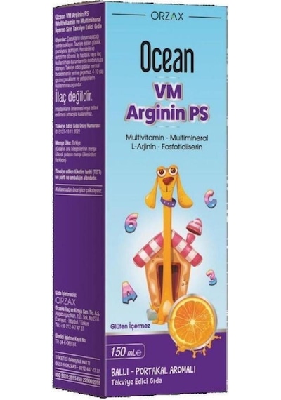 Ocean Vm Arginin Ps Multivitamin Ve Multimineral İçeren Sıvı Takviye Edici Gıda 150 Ml