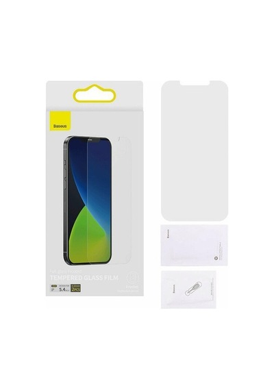 Baseus Apple Uyumlu   iPhone 12 Pro Max 6.7 0.30mm Full Tempered Cam Ekran Koruyucu 2set Anti-bluelight
