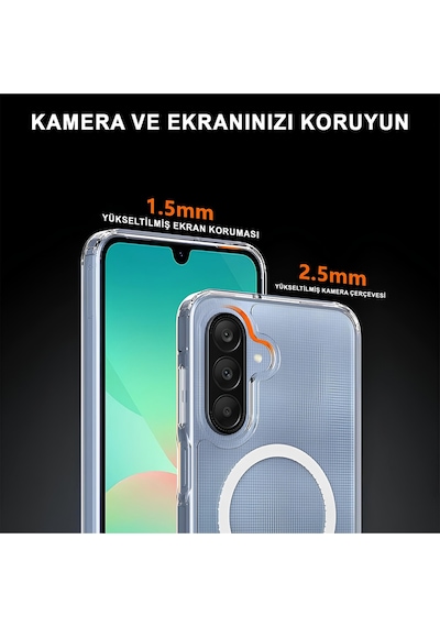 Samsung Uyumlu Galaxy A17 Şeffaf Magsafe Kılıf Safe Şeffaf