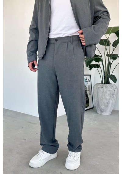 Antrasit Premium Relaxed Fit Kumaş Pantolon Antrasit