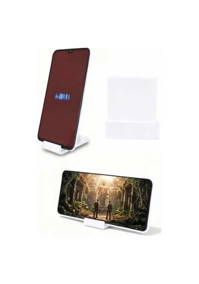 Beyaz Mini Masa Üstü Cep Telefonu Tablet Tutucu Tutacağı Standı Us-t004k 4 4 4 4 Cm