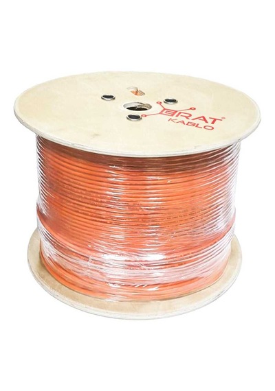 Erat Cat 6 F-ftp 23 Awg Outdoor Dış Ortam Kablosu 1000m Ahşap Makara Turuncu