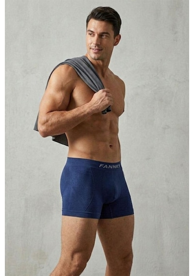 Fit Women Dikişsiz Nefes Alabilen Rahat Bol Kesim Erkek Boxer 2014 Lacivert