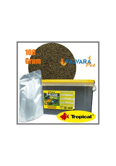 100 G Tropical 3-Algae Granulat-Kovadan Bölme Granül Yem