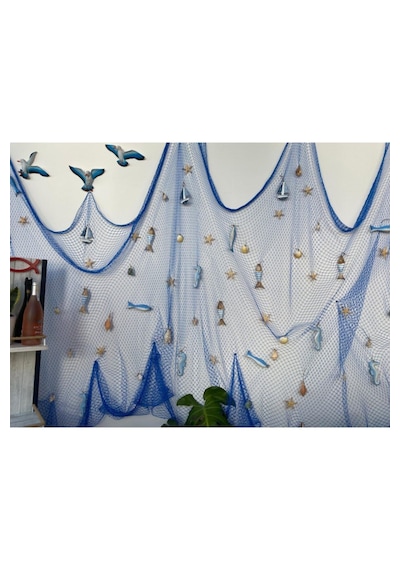 Dekoratif Balık Ağı Saks Mavi 2,5 X 2,5