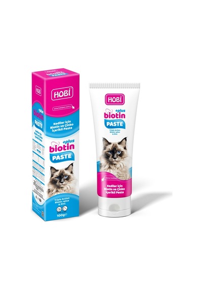 Hobi Biotin Paste Kediler İçin Biotin Ve Çinko Pastası 100 G