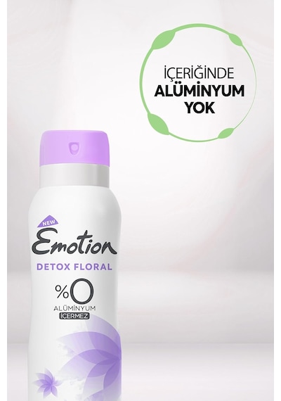 Detox Floral Kadın Alüminyumsuz Vegan Deodorant, 4x150 Ml, Hızlı Kurur, Leke Bırakmaz