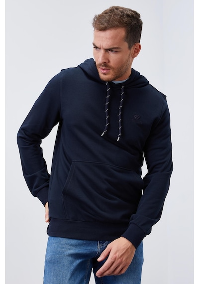 Tommy Life Lacivert Kanguru Cep Standart Kalıp Kapüşonlu Erkek Sweatshirt - 87872 Lacivert