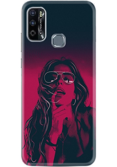 Infinix Hot 10 Play Kılıf Silikon Desen Özel Seri Girl 1647
