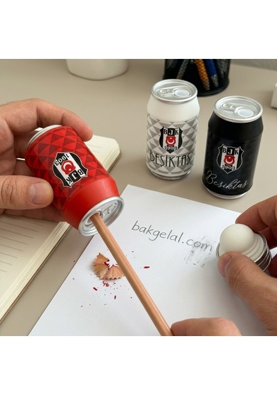 Beşiktaş Lisanslı Kutu İçecek Tasarımlı Hazneli Kalemtıraş Bjk 1903 Taraftar Kırtasiye - 9027027140169