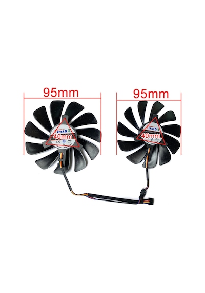 Xfx 95Mm Fdc10U12S9 C 4Pın Rx5500 Xt Rx5600 Rx5700 Fan