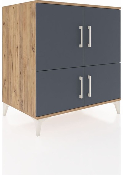 Kronos Şifonyer 3 Raflı 4 Kapaklı 88x59x96 Çam-antrasit Çam Kronos Şifonyer 3 Raflı 4 Kapaklı 88x59x96 Çam-antrasit Çam