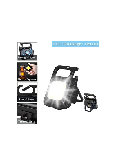 Senalstore Ledli Mini Taşınabilir Usb Şarj Edilebilir 3 Fonksiyonlu Mıknatıslı Parlak Led Işık