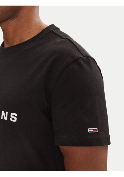 Tommy Hilfiger Tommy Hılfıger Erkek T-shırt Dm0dm20817-bds Siyah