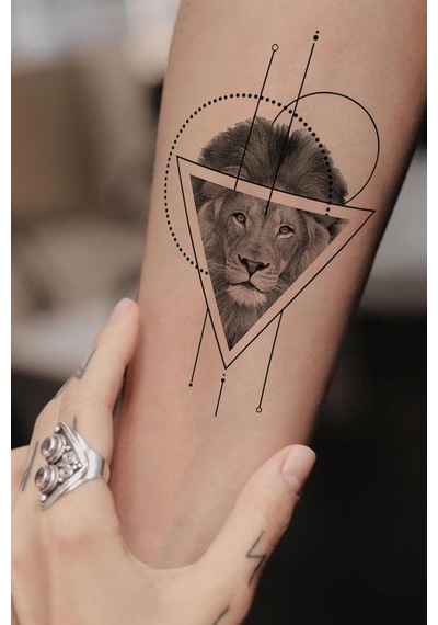 Bearpear Aslan Dövmesi Unisex Tattoo