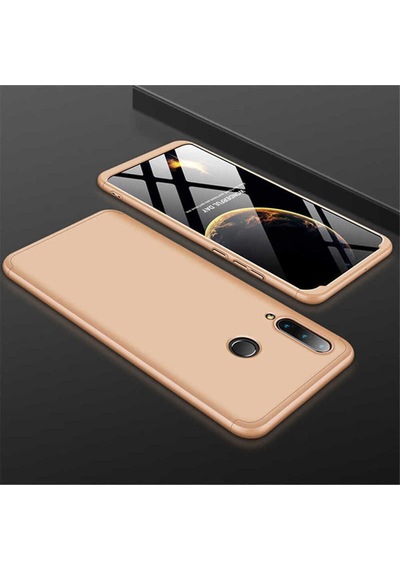 Huawei P30 Lite Kılıf Zore Ays Kapak Gold