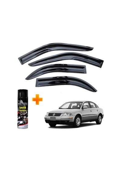 Vw Passat 3b Mügen Cam Rüzgarlığı 1996-2005 Arası 4 Lü Takım +500ml Lastik Parlatıcı