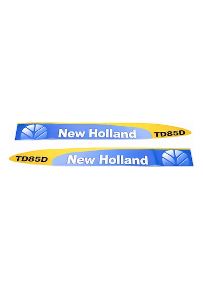 New Holland TD85D Yan Yazı Takımı Kaporta Etiketi Sağ - Sol Kaput Sticker Seti