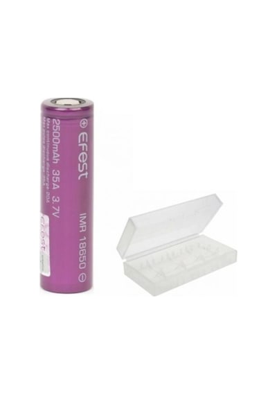 Nitecore NEW İ2 Kablolu Pil Şarj Cihazı + Efest IMR18650 2500 mAh Pil + Orion 1865 Pil Kutusu