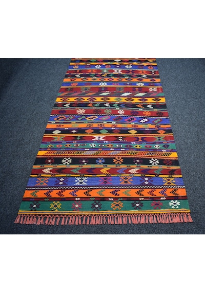 Zehra Abla Halı Yeni El Dokuma Şaheser Zara Sivas Yün Kilim 7468 Çok Renkli