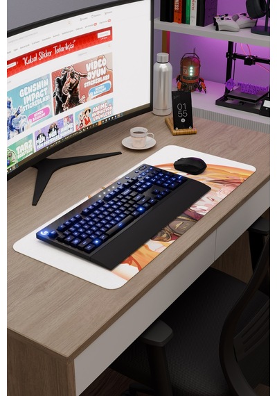 Thoma Genshin Impact Anime Oyuncu V5 - 70x30 Xl Gaming Mouse Pad Fare Altlığı