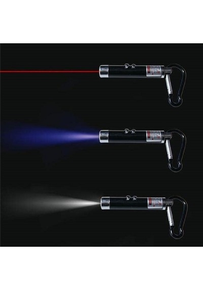 24 Adet 3in1 Yüksek Kalite Işıklı Anahtarlık Lazerli + Mor Işık + Beyaz Led Işıklı Anahtarlık 7 Cm Renkli
