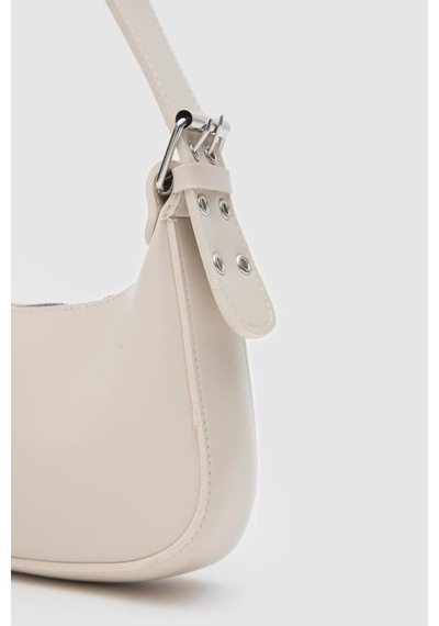 Shule Bags Muse Oval Baget Çanta Krem Krem