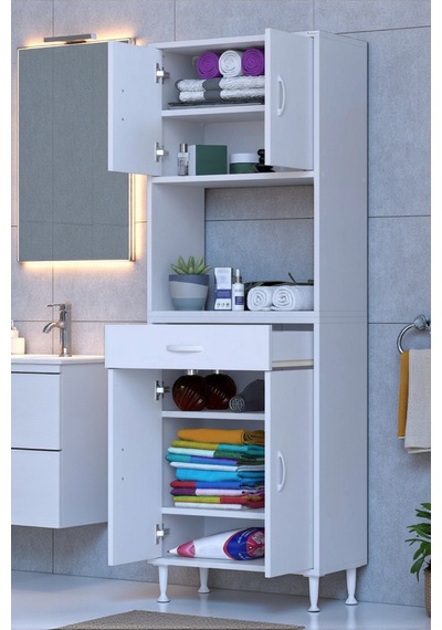Eliusta Artex 60 Cm Yüksek Organizasyonlu Boy Dolabı 60x173x32,5 Cm Beyaz Banyo/mutfak Dolabı Beyaz Eliusta Artex 60 Cm Yüksek Organizasyonlu Boy Dolabı 60x173x32,5 Cm Beyaz Banyo/mutfak Dolabı Beyaz