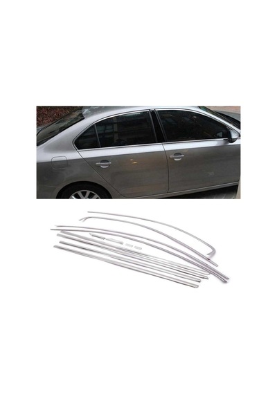Volkswagen Jetta Krom Cam Çerçevesi Set 2012-2018 12 Parça