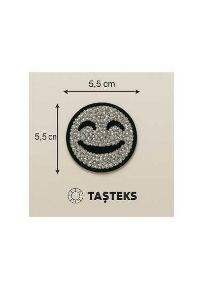 Taşlı Ütülenebilen Veya Sticker Olarak Kullanılabilen Smiley Emoji Modeli