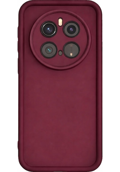 Honor Magic 7 Pro Uyumlu Kamera Çıkıntılı Mat Silikon Telefon Kılıfı Bordo