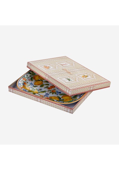Mavi Melamin Servis Tabağı 44 Cm