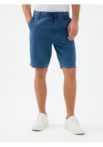 Straight Fit Erkek Şort Denim