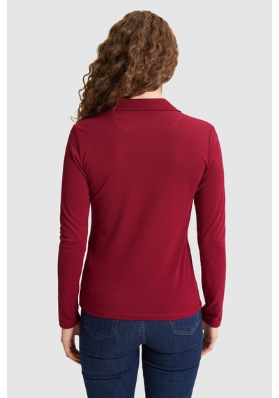 U.S. Polo Assn. Kadın Bordo Basic Sweatshirt 50326760 Vr014
