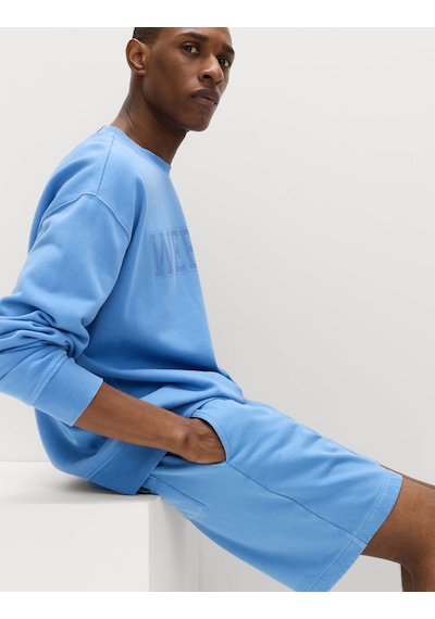 Marks & Spencer Pamuk Karışımlı Pijama Şortu T07003589 Mavi