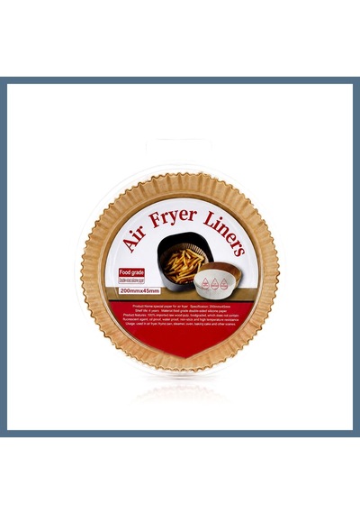 Buradabulabilirsin Air Fryer İçin Yuvarlak Kağıt Pişirme Kalıbı 20 Cm Taban, 4.5 Cm Kenar 50'li Bbz Çok Renkli