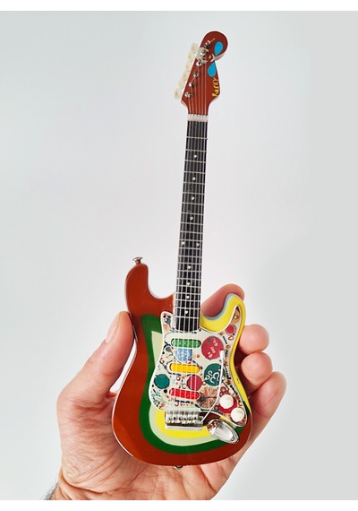 El Yapımı 1/4 Ölçek Minyatür Elektro Gitar Stratocaster Rocky Brw