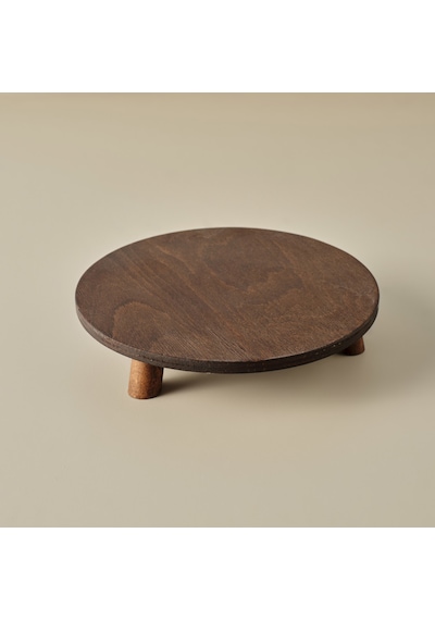 Bella Maison Aris Ayaklı Sunum Tabağı Naturel 29 CM Naturel