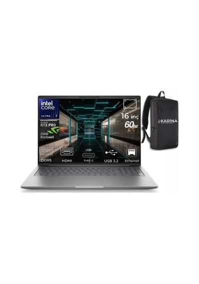 Hp ZBook X G1ı 16 16'' Ultra 7 265h B30hnes-k01 64 GB 1 TB RTX Pro 2000 8 GB W11P 16'' Dizüstü Bilgisayar