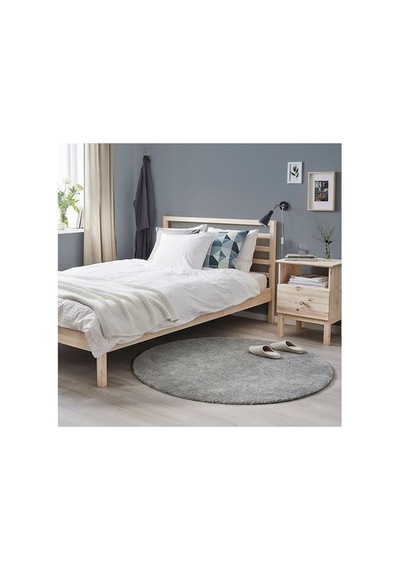 Ikea Stoense Yuvarlak Halı 130 X 130 Cm Gri