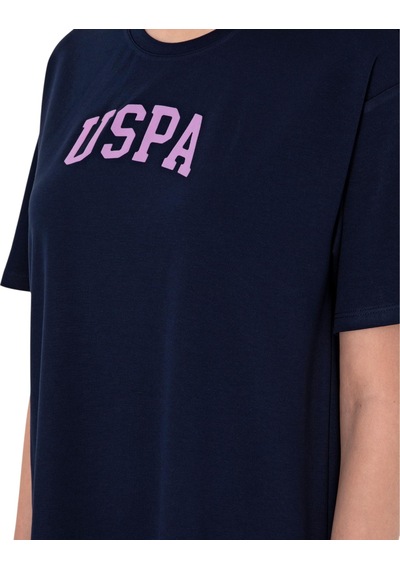 U.S. Polo Assn. Kadın Modal Karışımlı Bisiklet Yaka Mini Boy Örme Elbise Lacivert