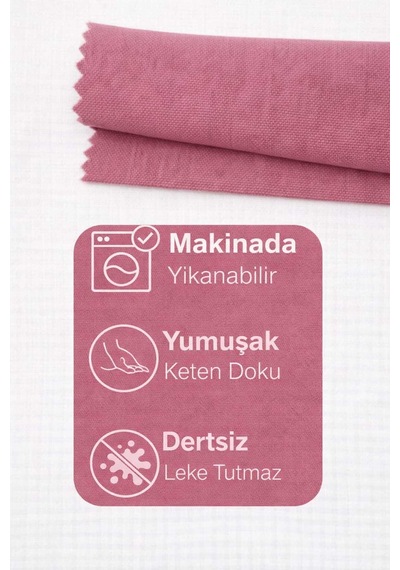Perdeyap1980 Gülkurusu Ada Fon Perde Tek Kanat 1/3 Sık Pile Gülkurusu
