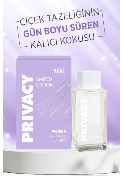 Privacy Limited Edition Kadın Parfüm EDT 50 ML + Emotion Floral Kadın Sprey Dedodorant 3 x 150 ML