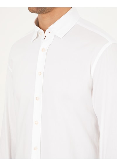 Pierre Cardin Erkek Beyaz Gömlek Desenli 50293255-vr013