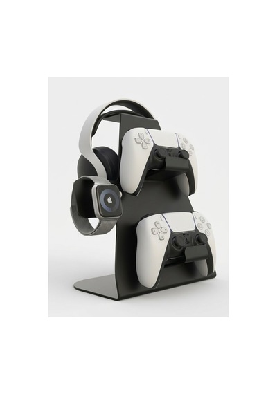 Joystick Kumanda Standı Xbox Ps3/ Ps4 /ps5 Uyumlu Metal Kol Kulaklık Saat Standı Mat Siyah