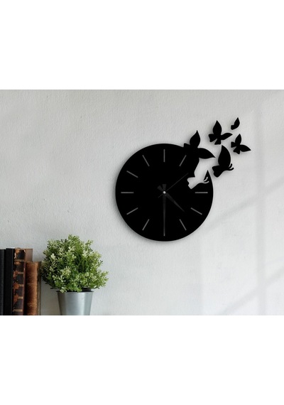 Bk Home Dekoratif 45Cm Ahşap Duvar Saati-55