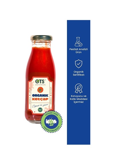 Ots Organik Ketçap 275 gr (Organik Sertifikalı, Pestisit Analizli)