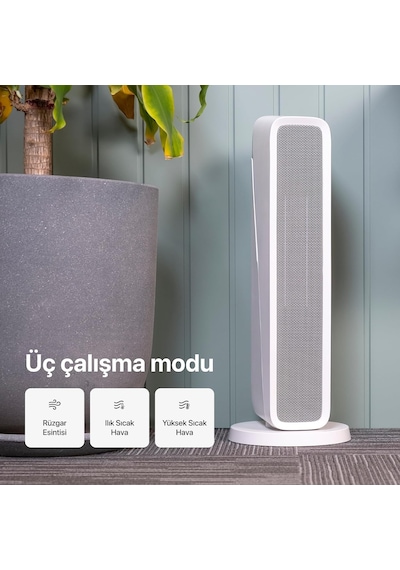 Tr Fanlı Isıtıcı 2000w Akıllı Isıtıcı Wi-fi Mobil Kontrollü Kule Tipi Ptc Seramik Çocuk Kilidi Ve Devrilme Ko