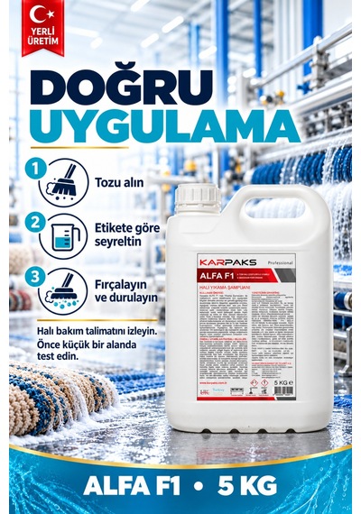 Alfa F1 Ultra Halı Yıkama Şampuanı 5 Kg Tekli